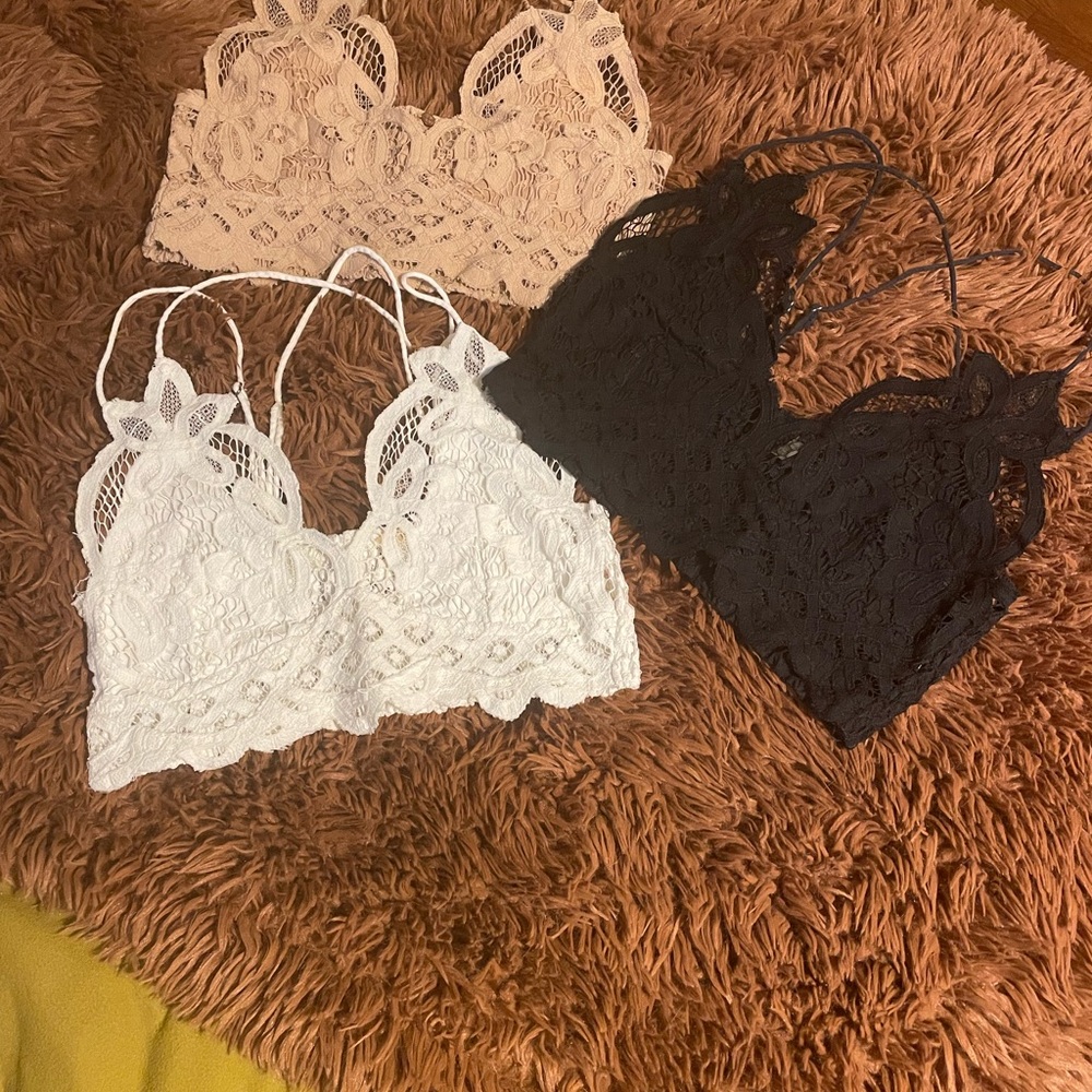 Free People FP One Adella Bralette bundle of 3